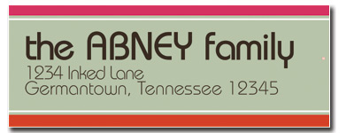Memphis Christmas Address Label