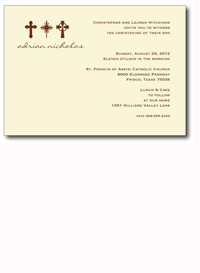Cross Roads Invitation Front