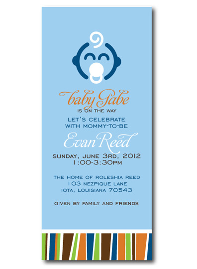 The Contemporary Baby Invitation Front