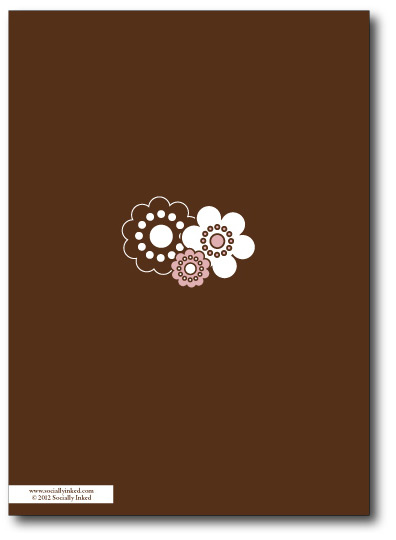 The Pink & Chocolate Flower Shower Invitation Back