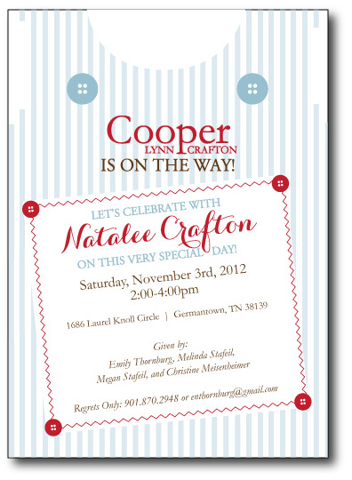 Button-Up Overalls Invitation Front