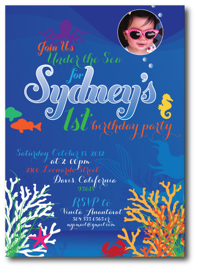 Underwater Sea Birthday Front