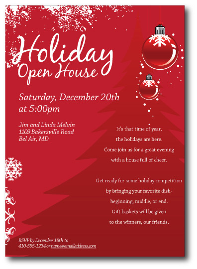 Christmas Tree Open House Front