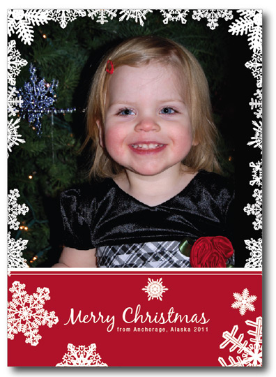 Red & Black Snowflakes Front