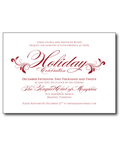 Red Holiday Celebration Front