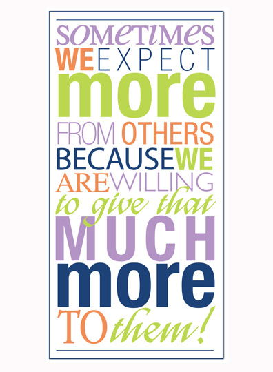 We Expect More